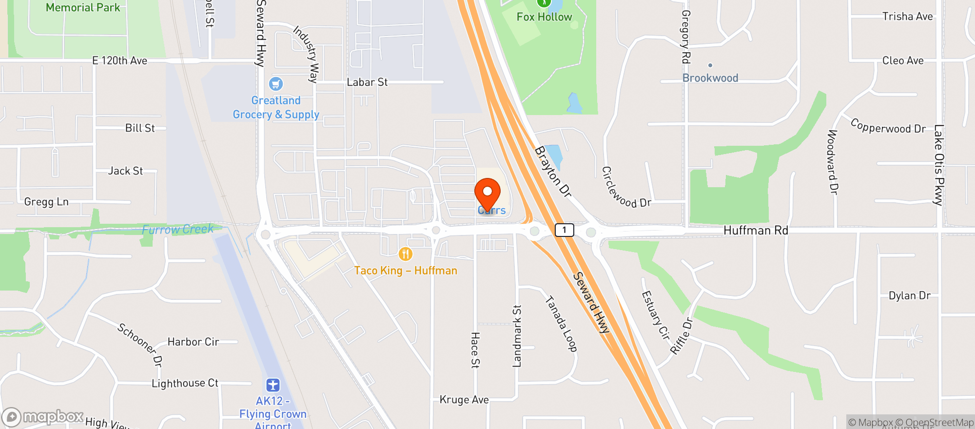 Map showing Oaken Keg Spirit Shop
