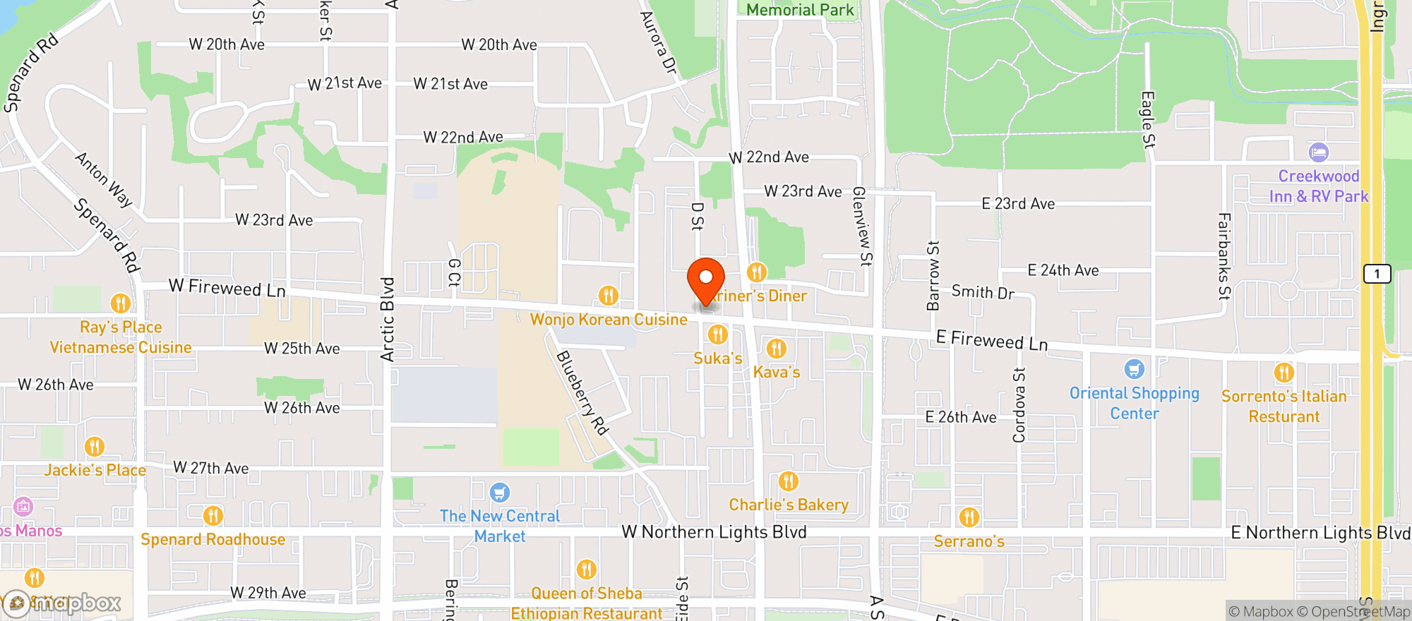 Map showing Reillys