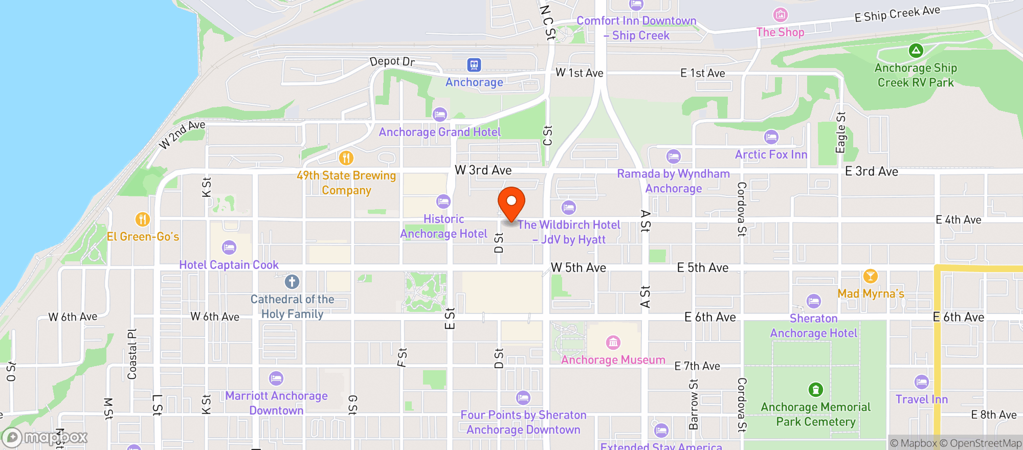 Map showing Avenue Bar