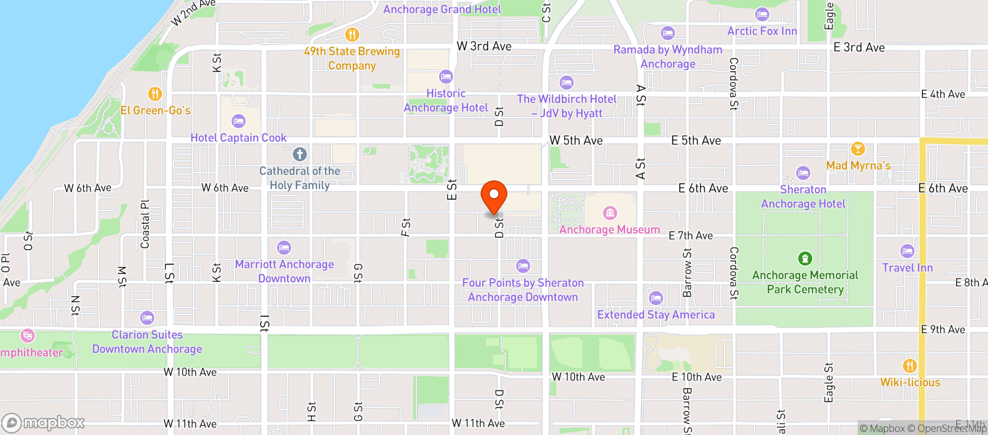 Map showing Bernies Bungalow Lounge