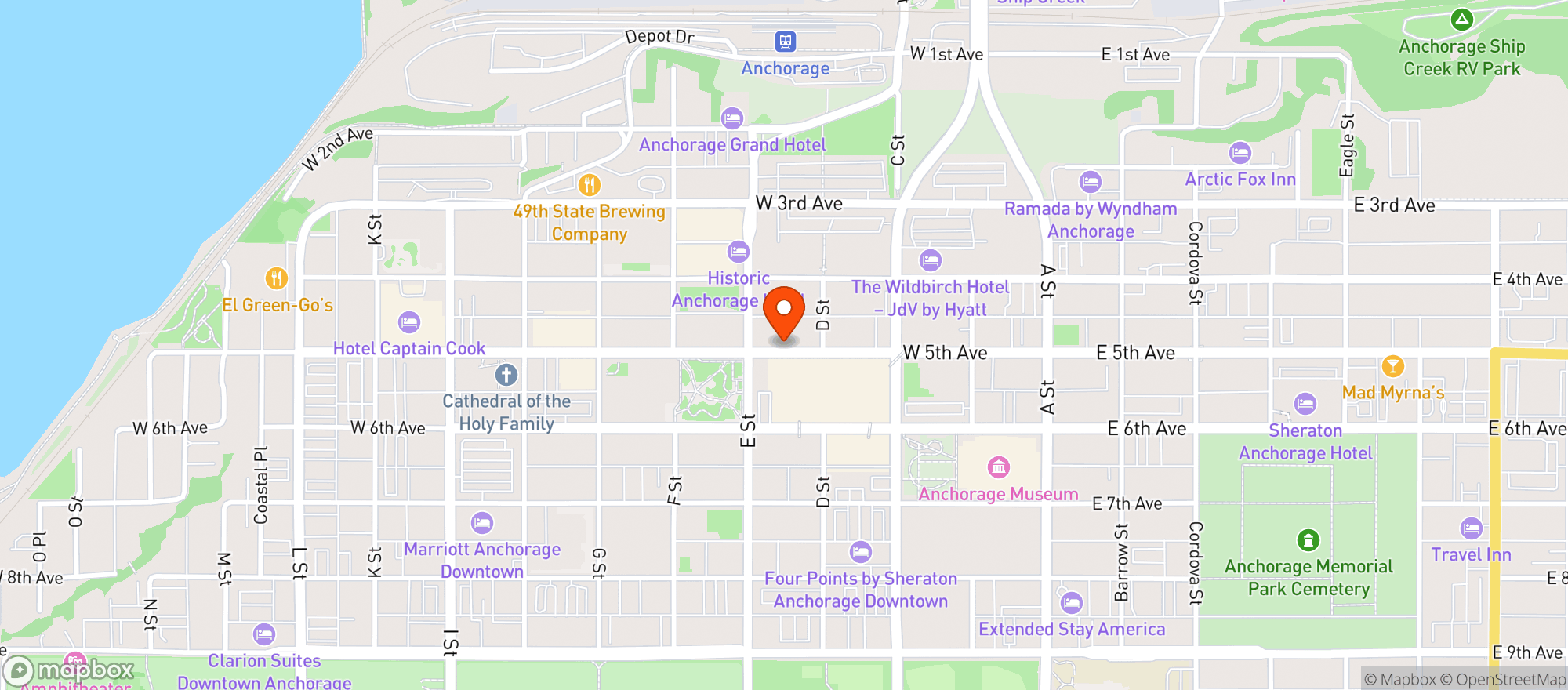 Map showing Ginger