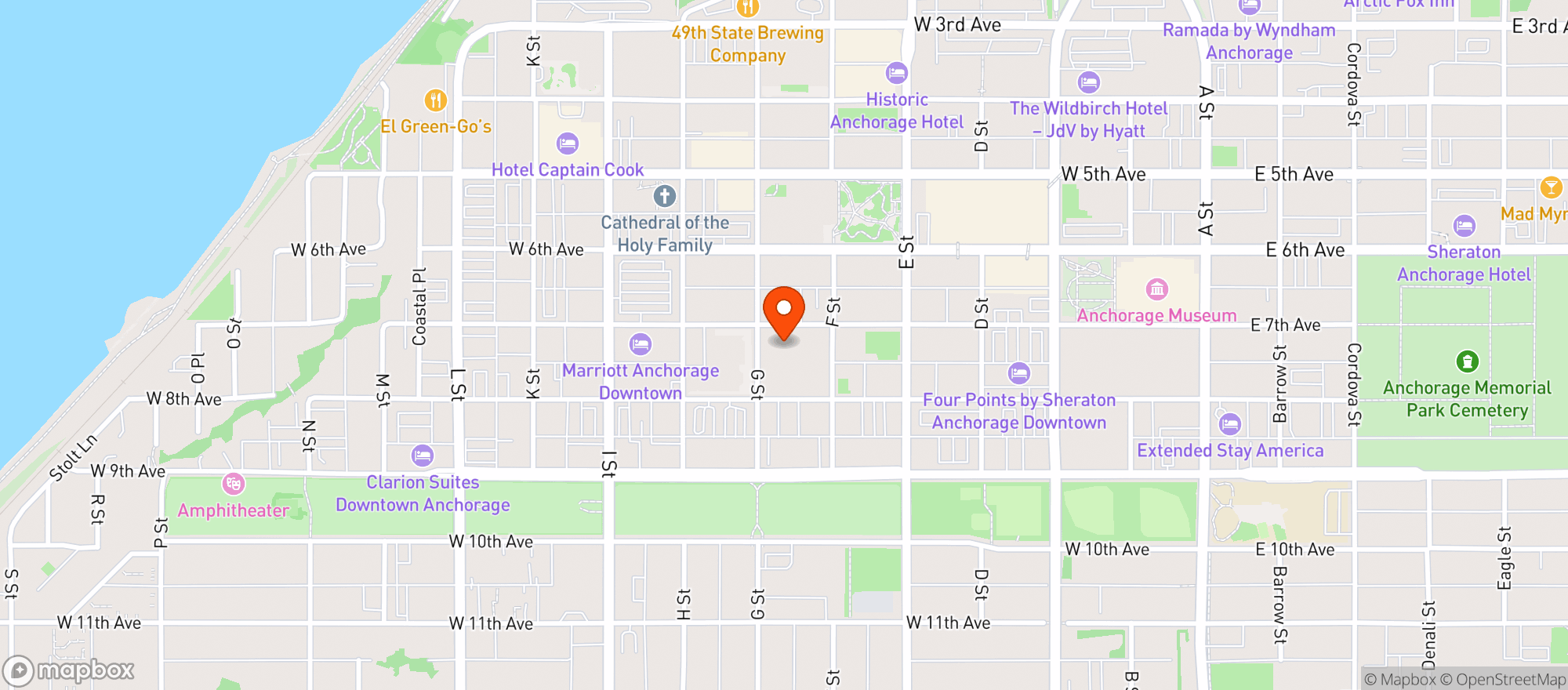 Map showing Alaska Craft Brew & Barley Wine Festival
