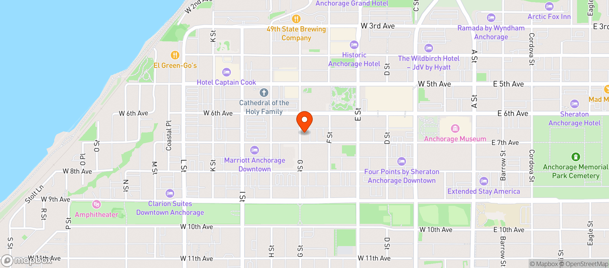 Map showing Blarney Stone Pub