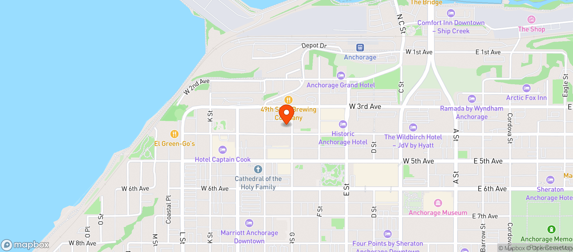 Map showing Crush Wine Bistro & Cellar