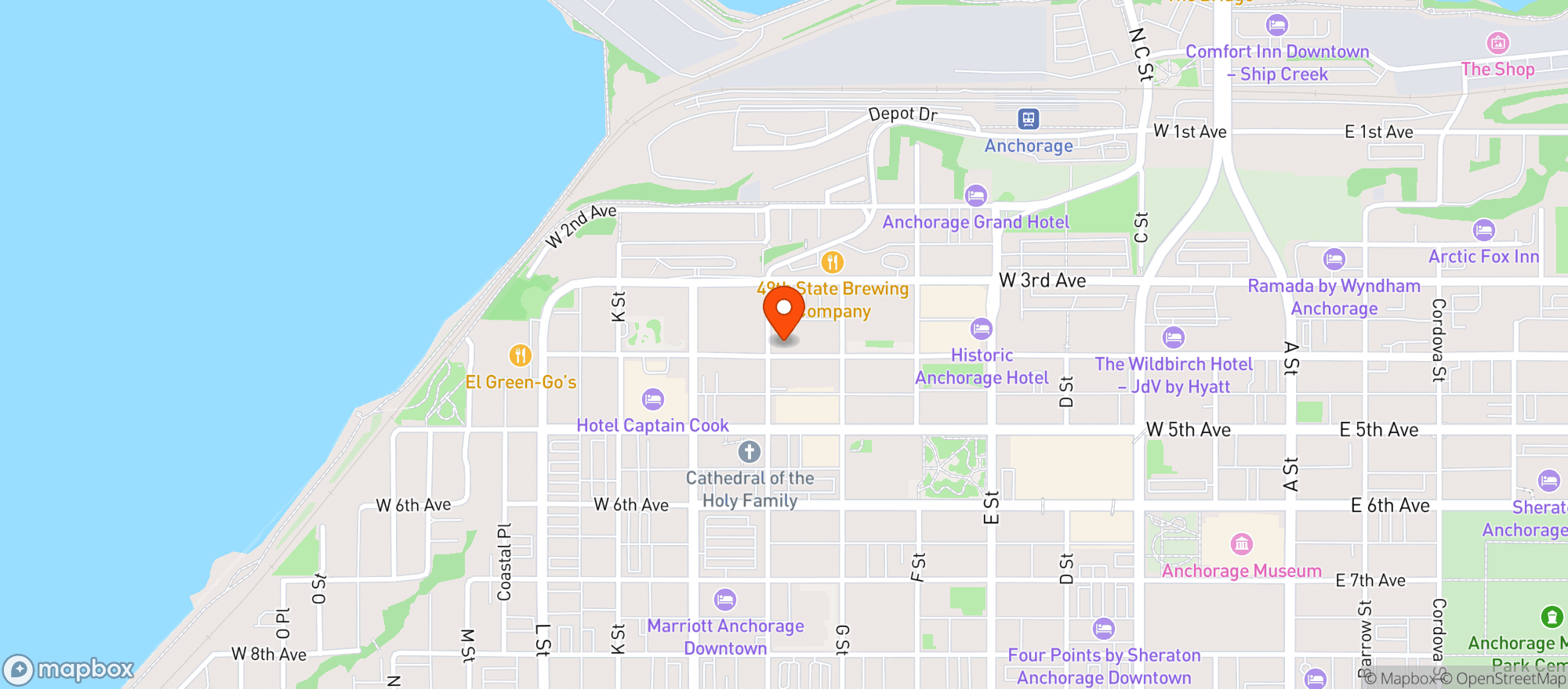 Map showing Pioneer Bar