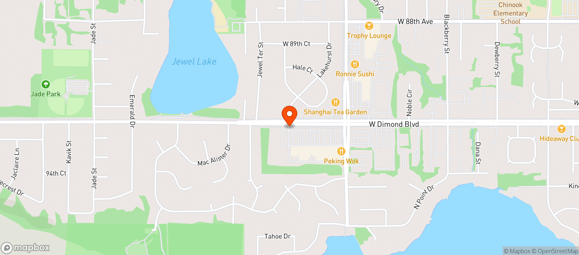 Map showing Oaken Keg Spirit Shop
