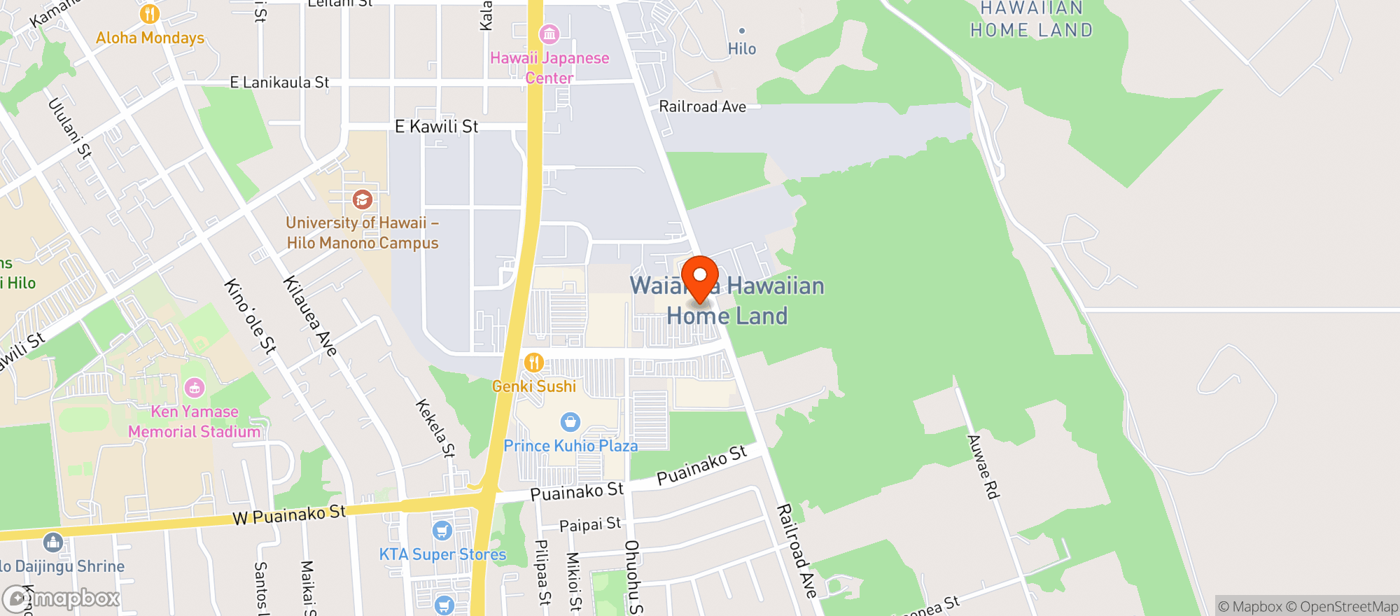 Map showing Target