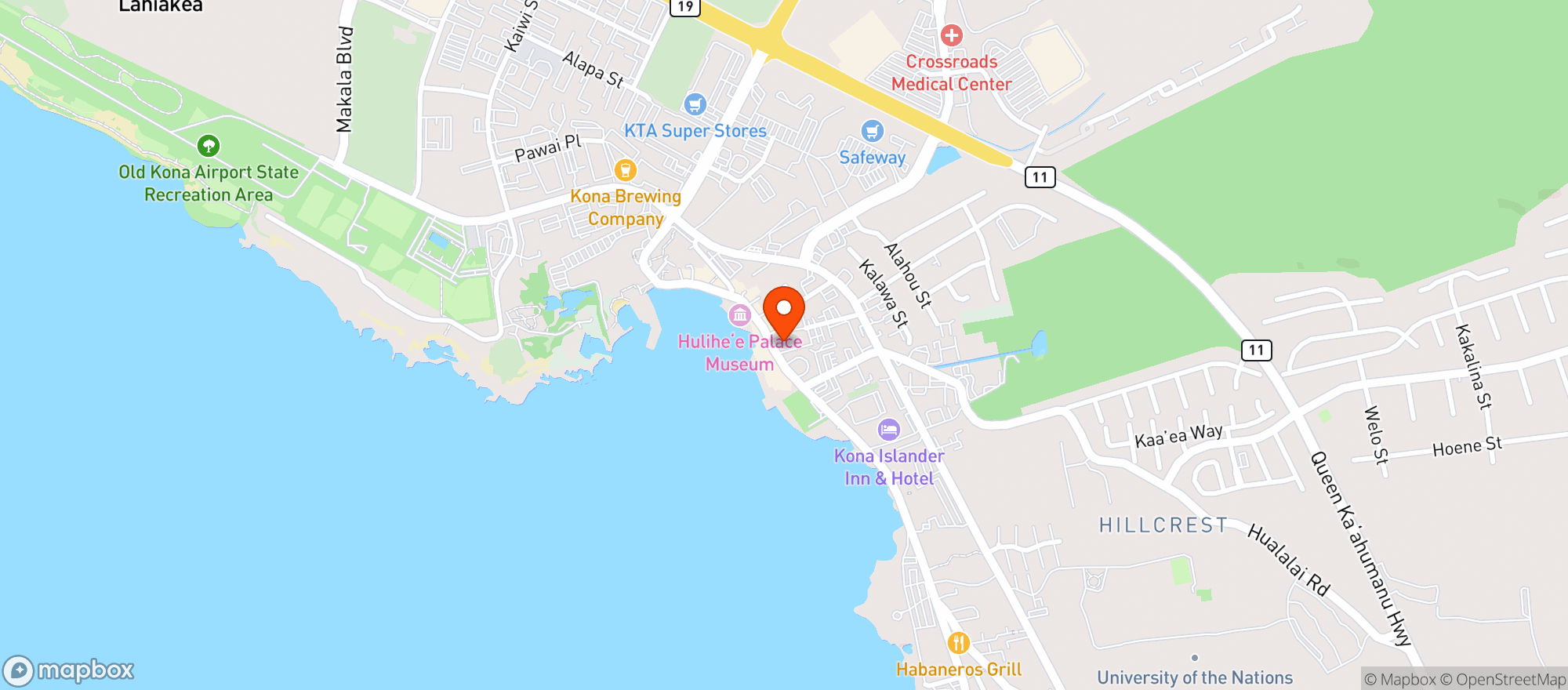 Map showing Big Island Bottle Shop