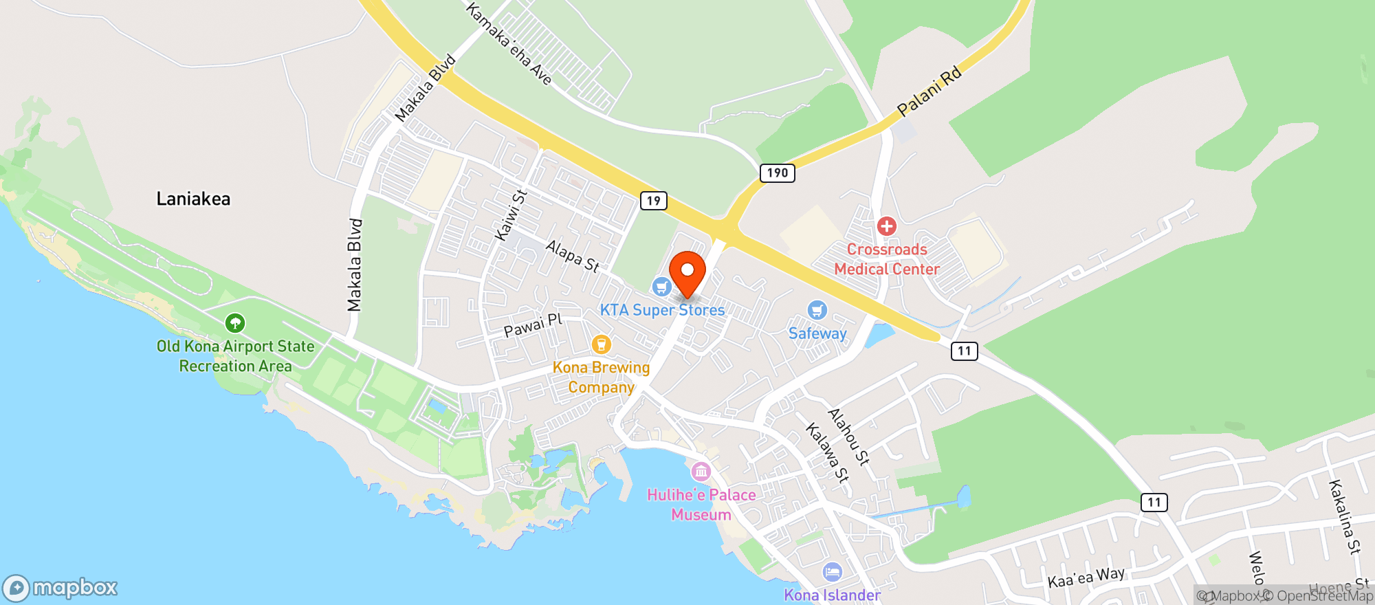 Map showing Kta Super Stores