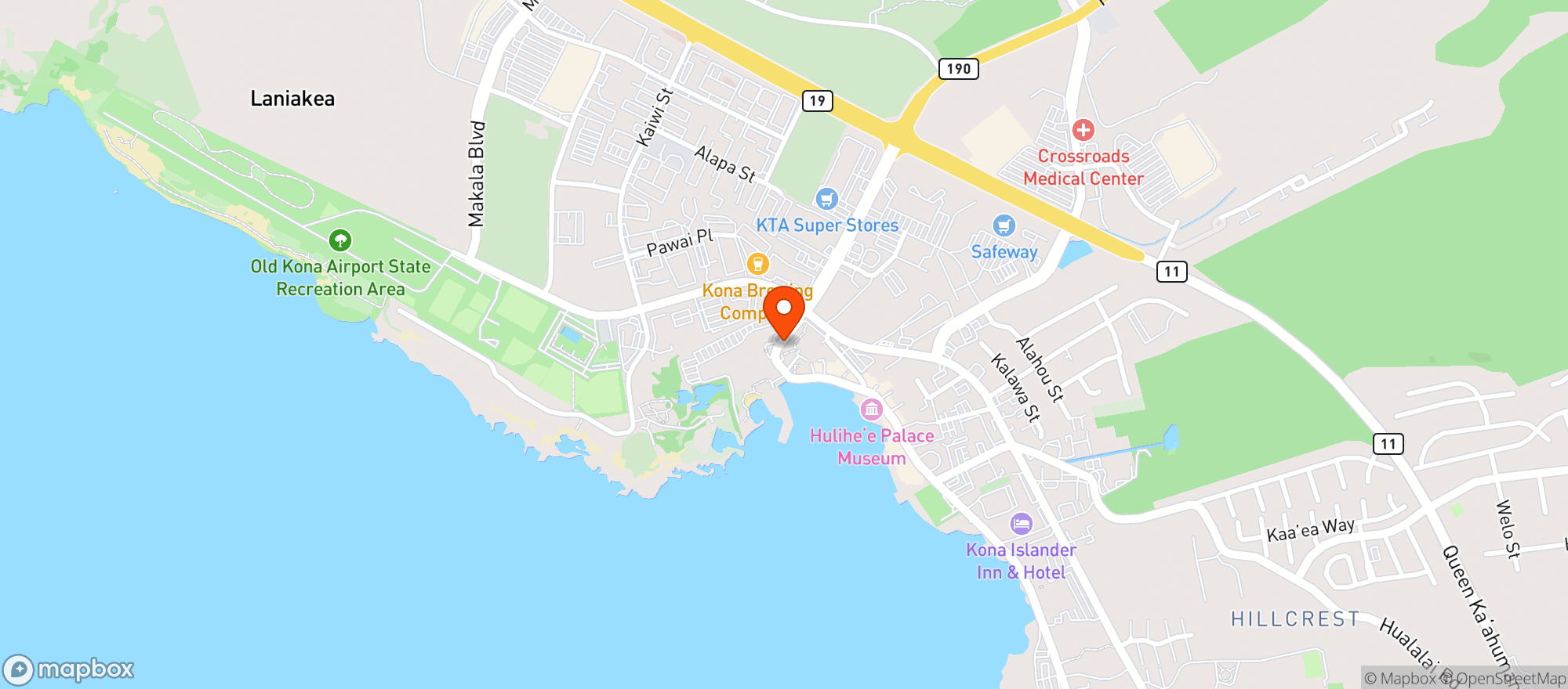 Map showing Quinns