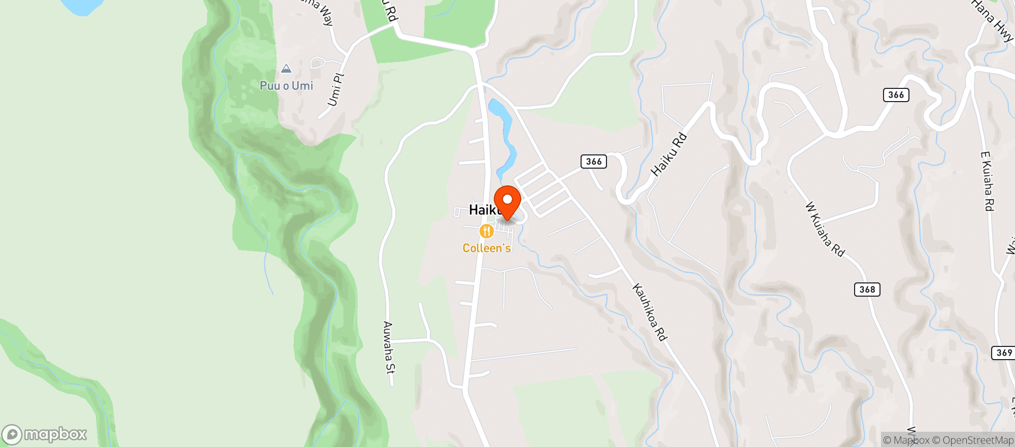 Map showing Haiku Grocery Store