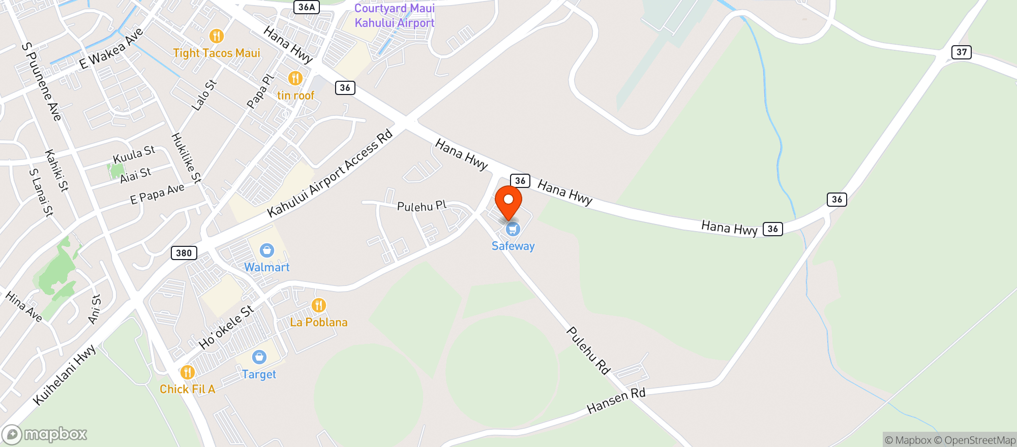 Map showing Safeway #280