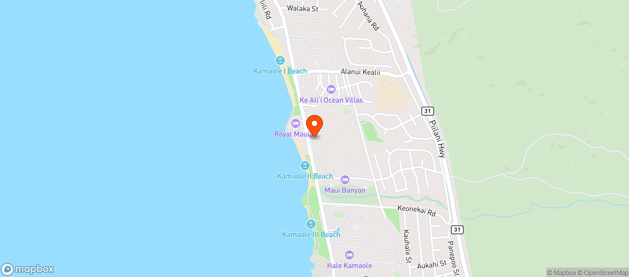 Map showing Aloha Discount Liquors