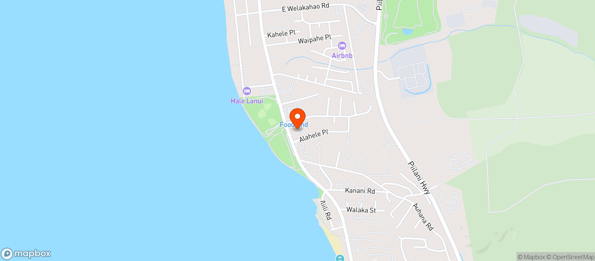Map showing Threes Bar & Grill