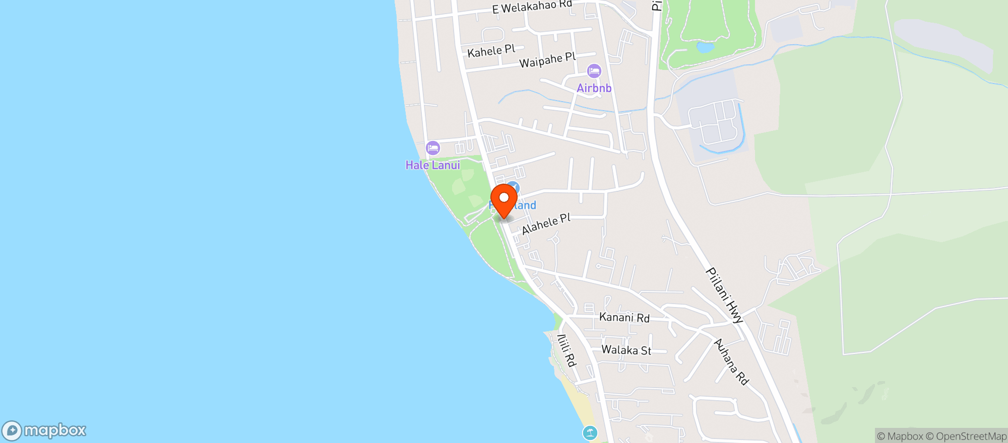 Map showing South Shore Tiki Lounge