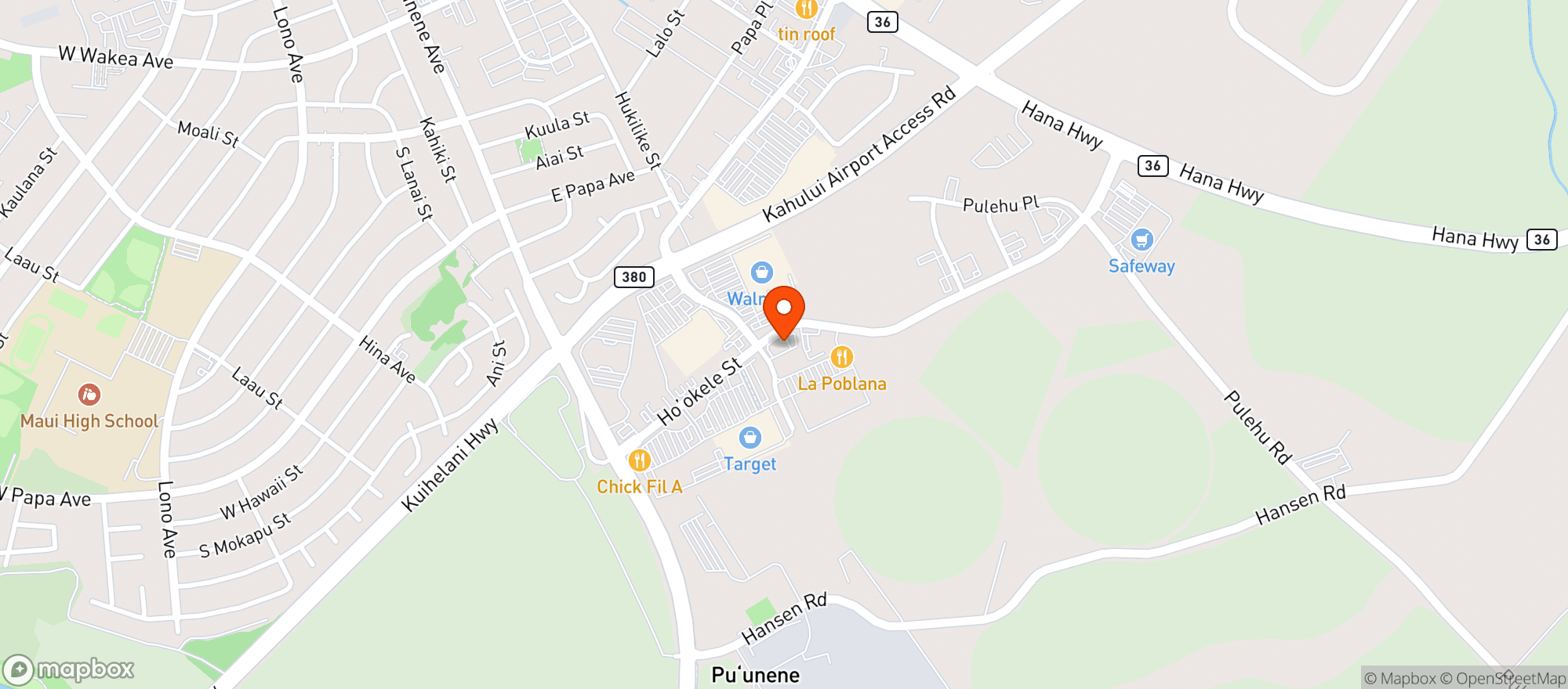 Map showing Target Store