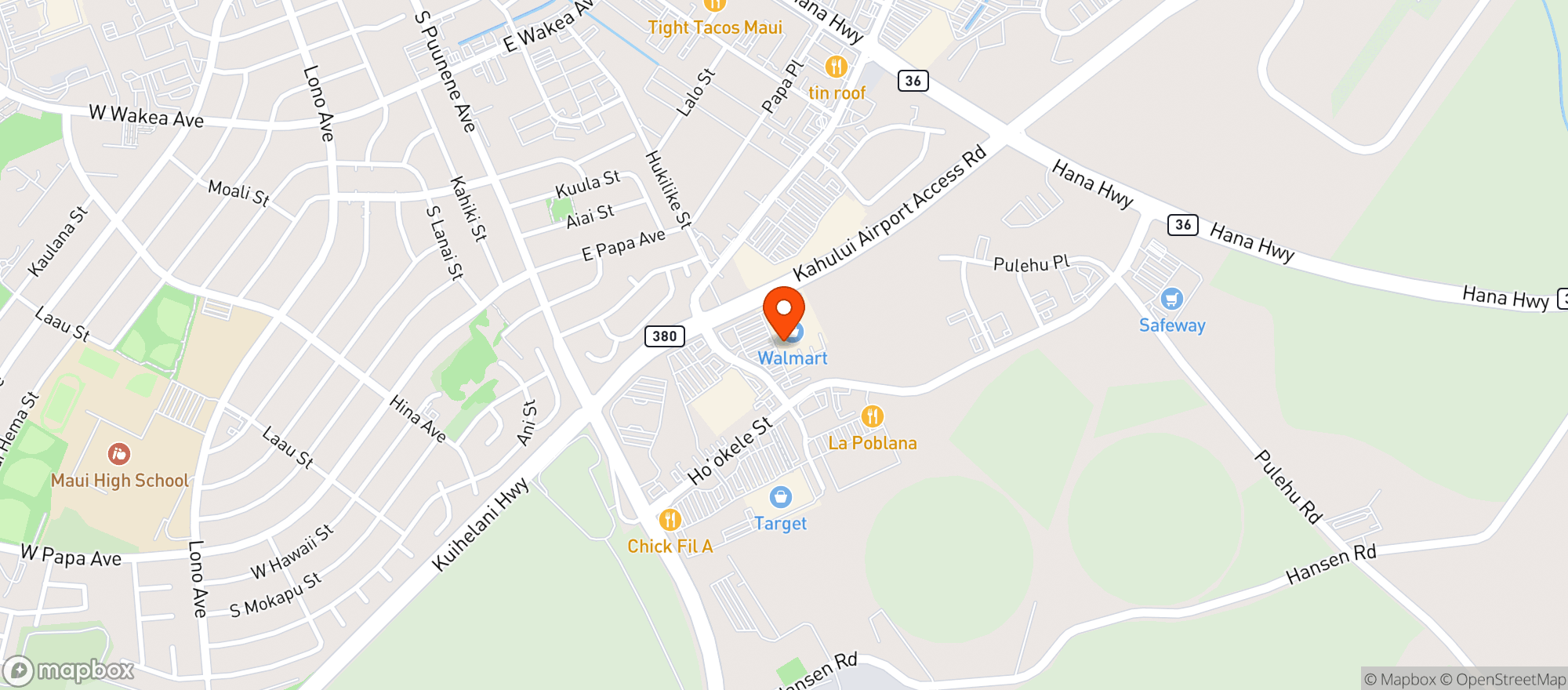 Map showing Walmart Store #3290