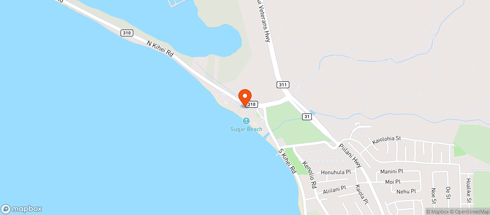 Map showing Sugar Beach Events