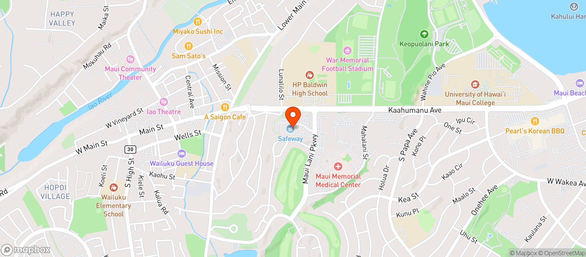 Map showing Safeway #3092