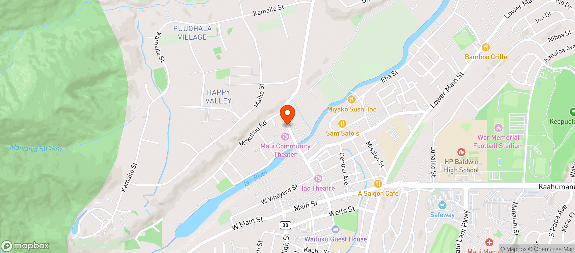Map showing Takamiya Market