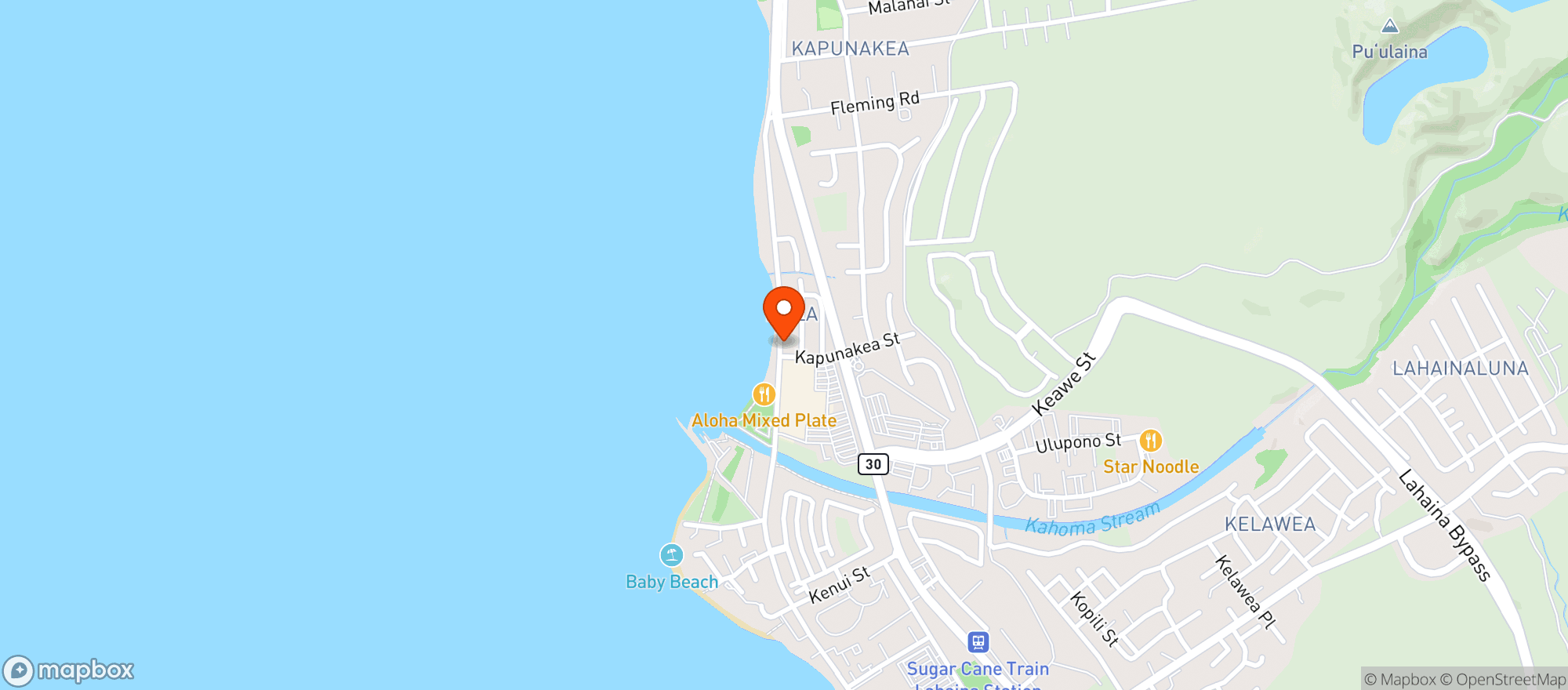 Map showing Coco Deck