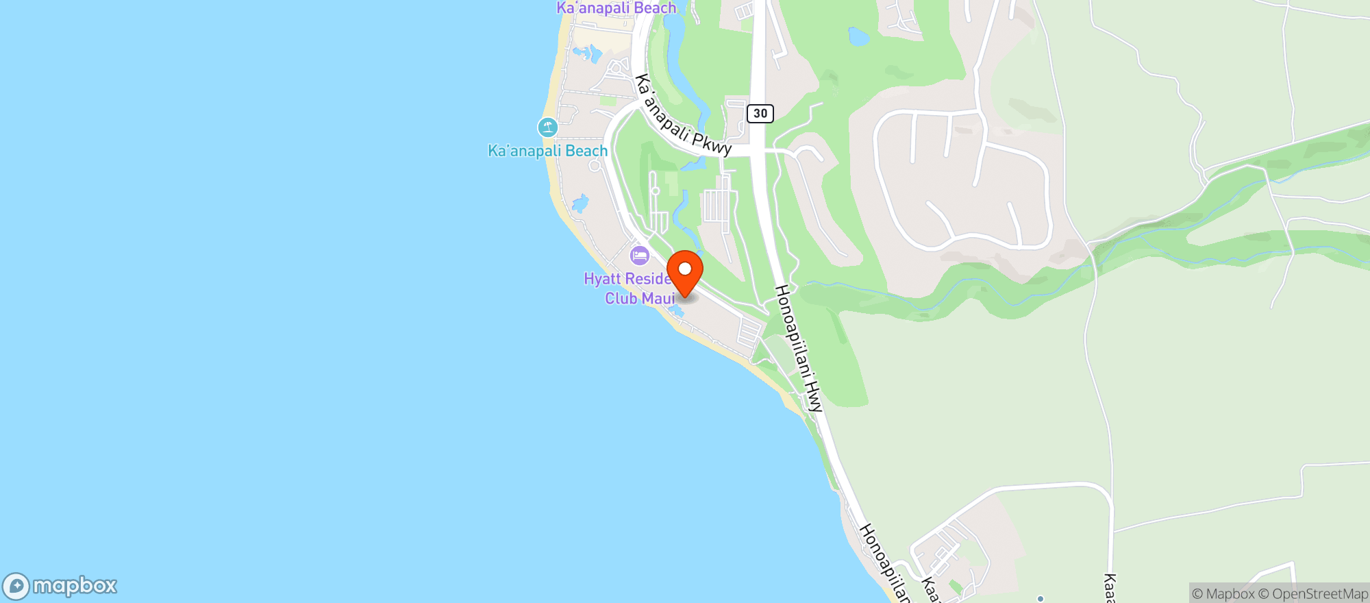 Map showing Hyatt Regency Maui Resort And Spa