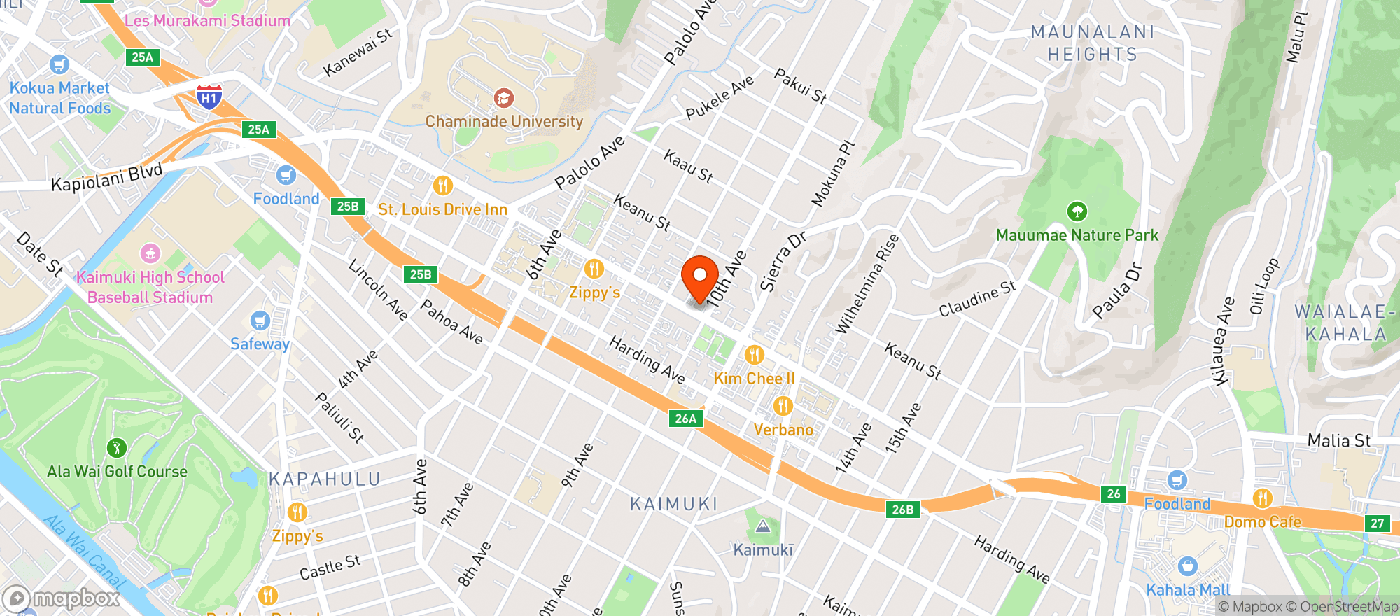 Map showing Tamuras Fine Wine & Liquors