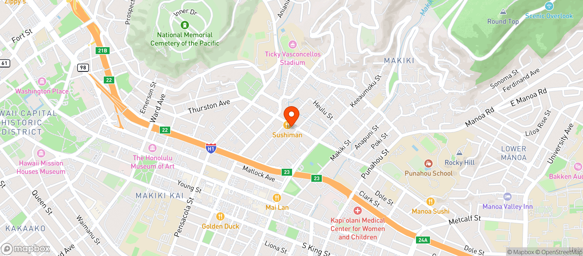 Map showing Vintage Wine Cellar