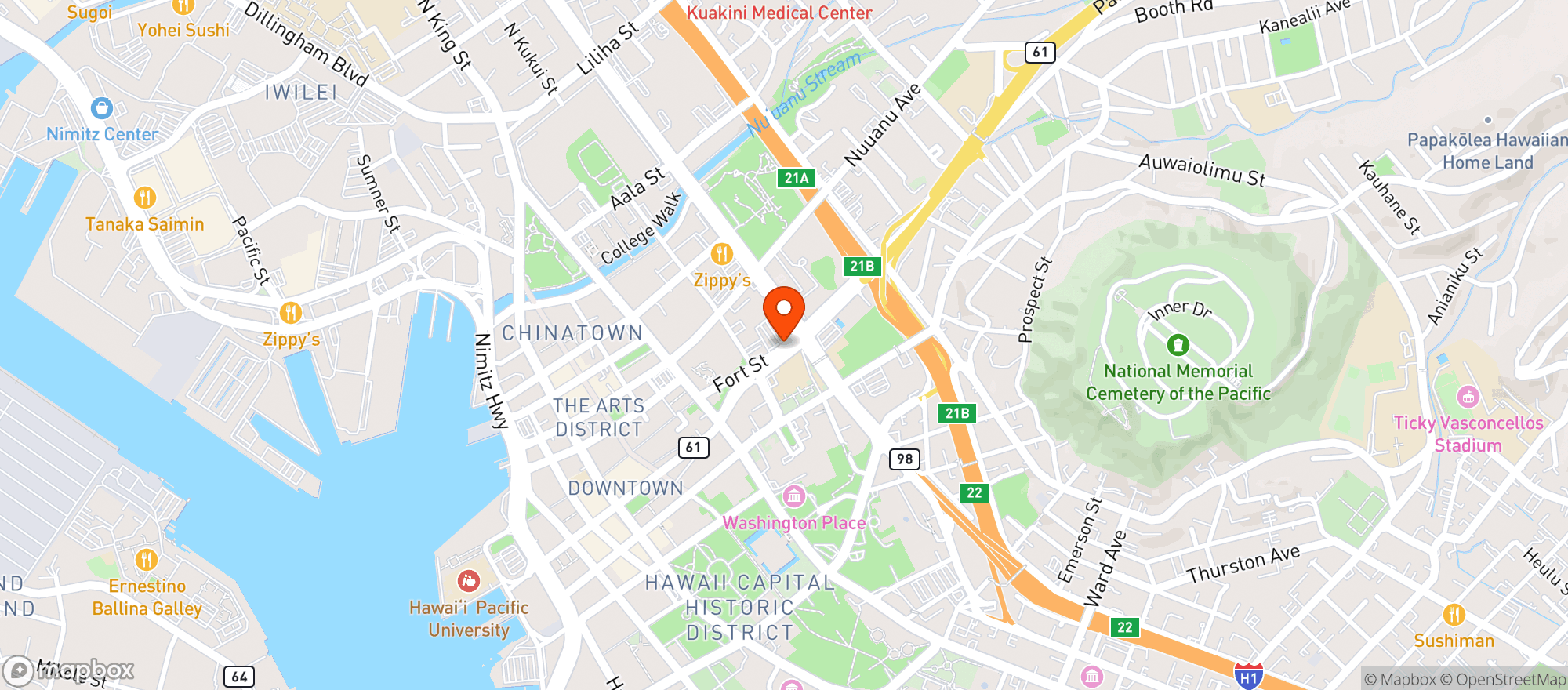 Map showing Safeway Store