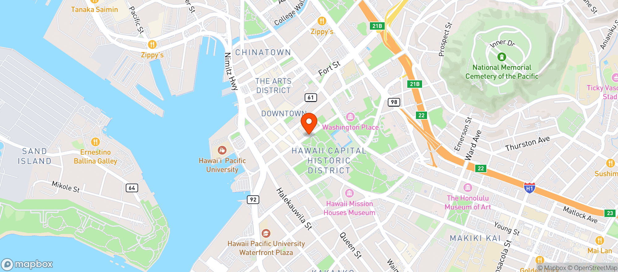 Map showing Cafe Julia