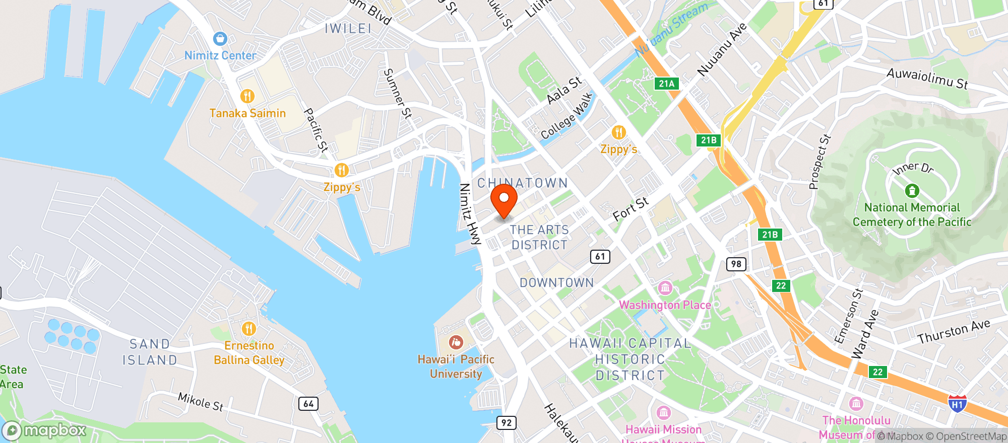 Map showing Senia - Hi