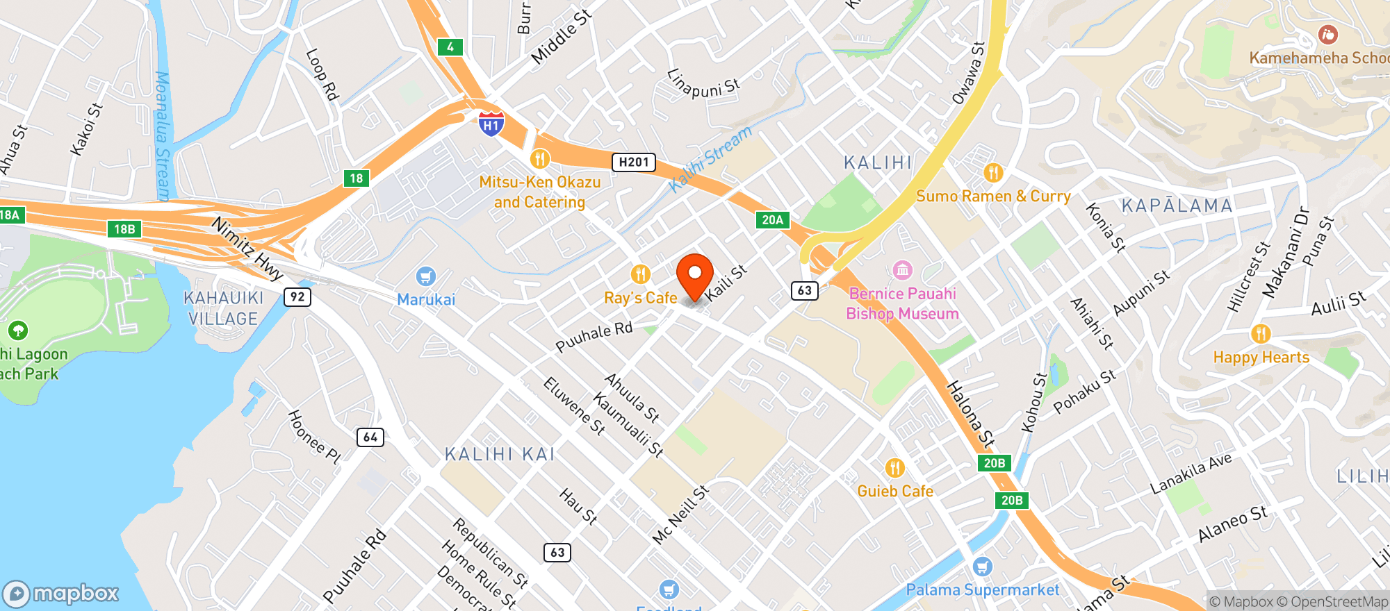 Map showing H Mart
