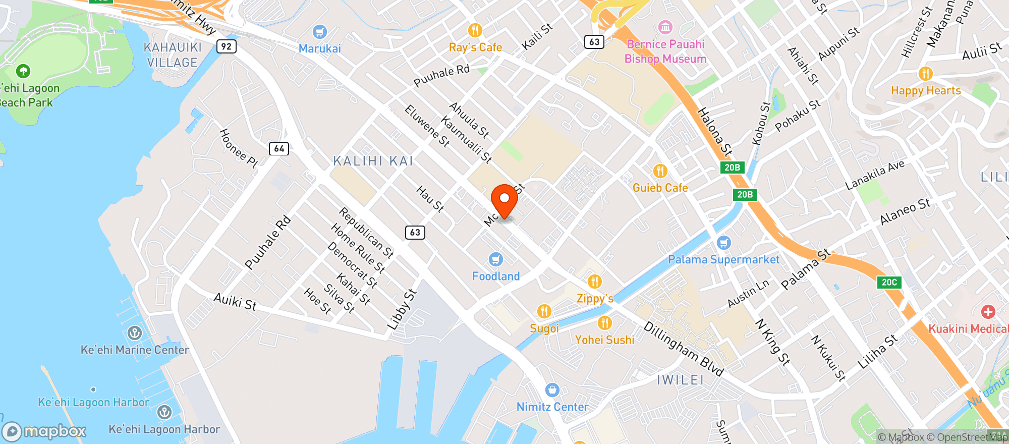 Map showing Foodland