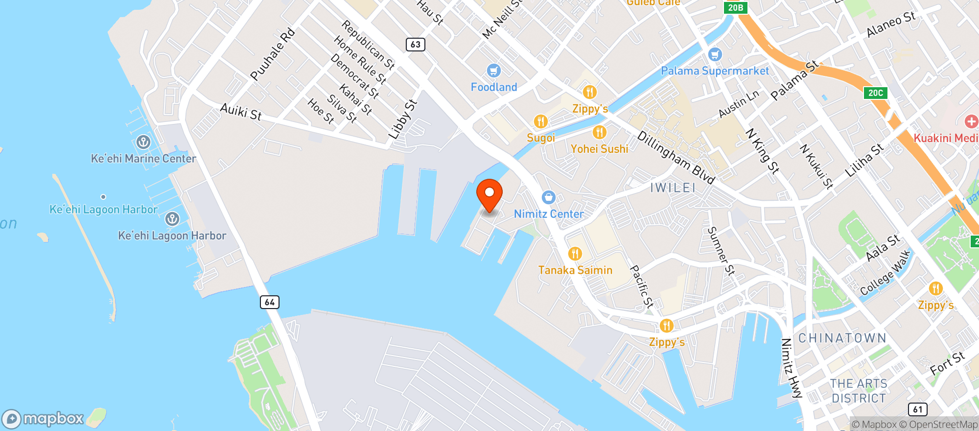 Map showing Nami Kaze