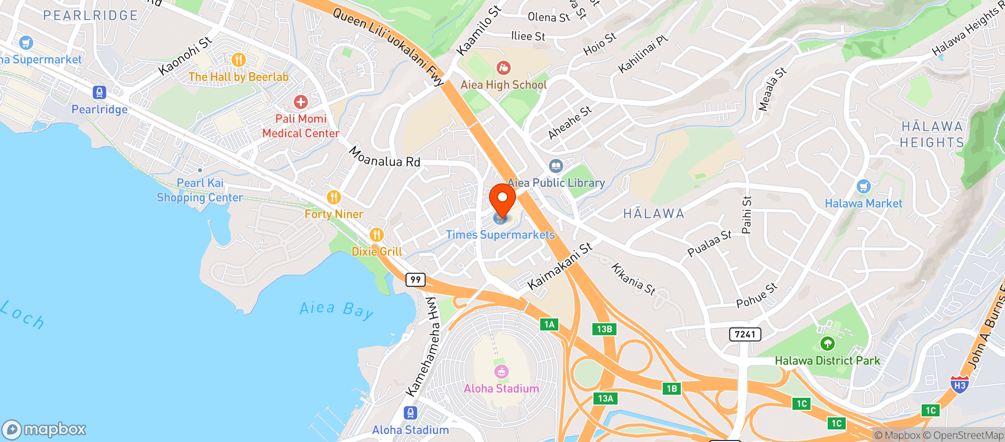 Map showing Times Supermarket #9