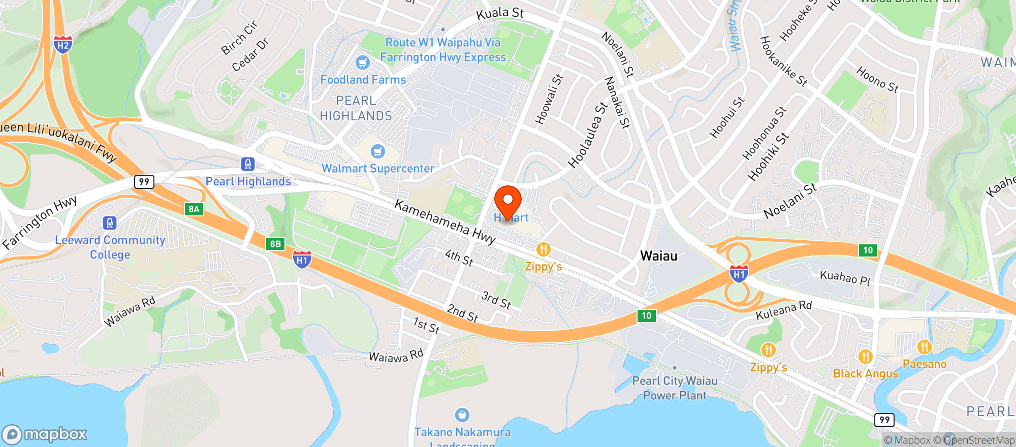 Map showing Longs Drug Store
