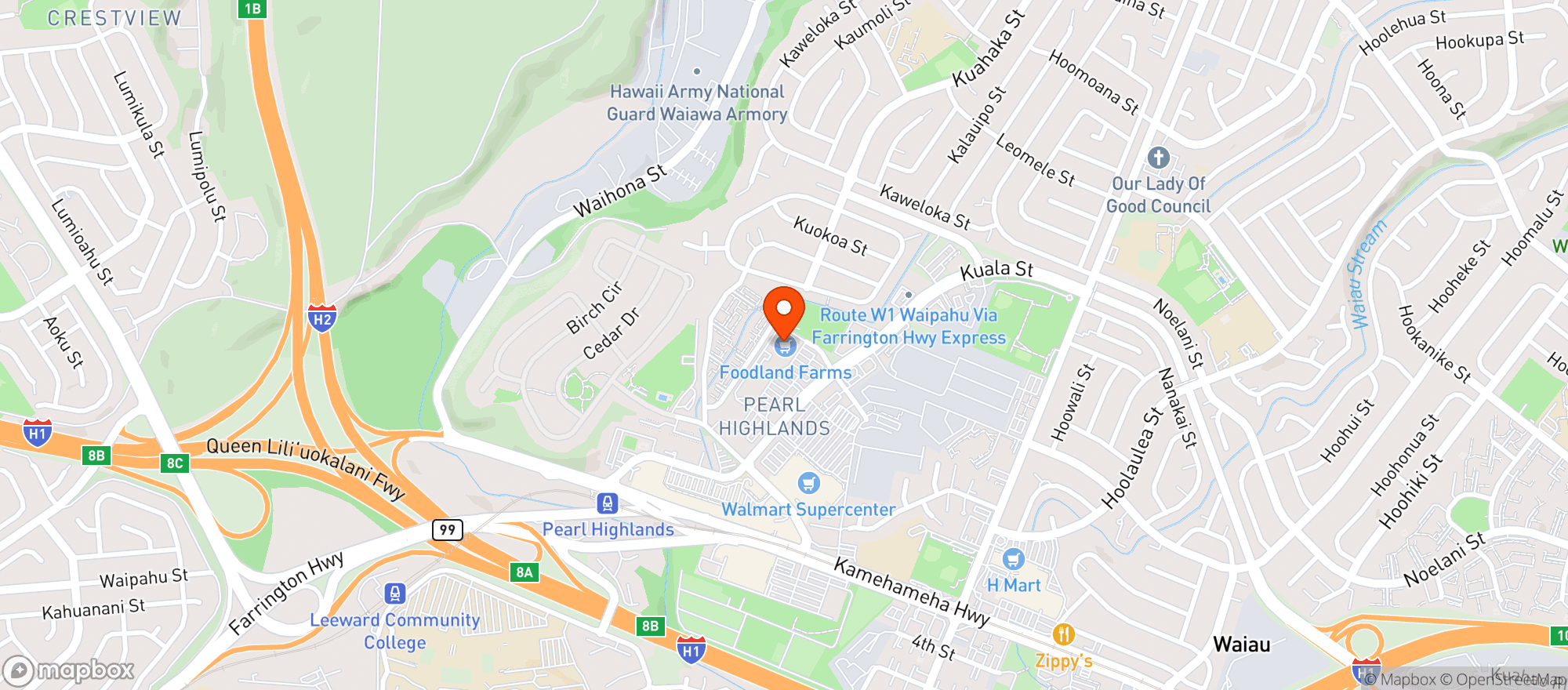Map showing Foodland - Hi #9