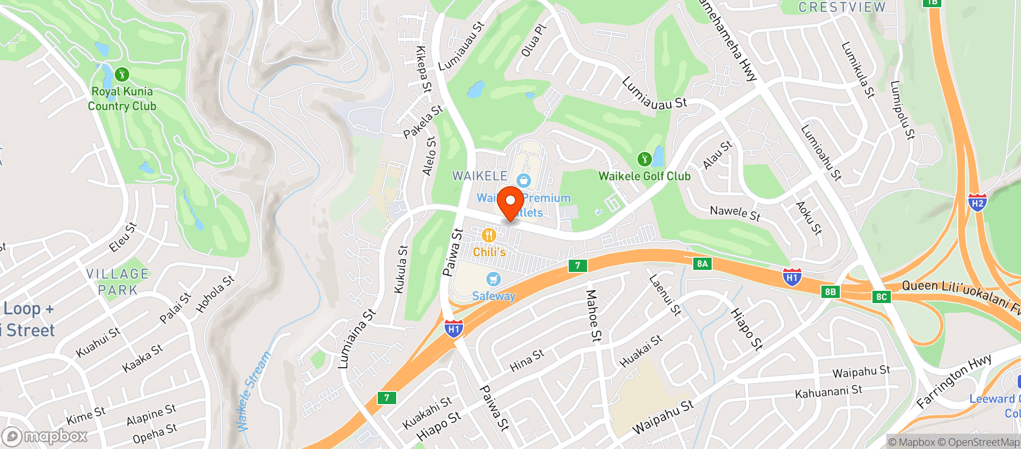 Map showing Safeway Store