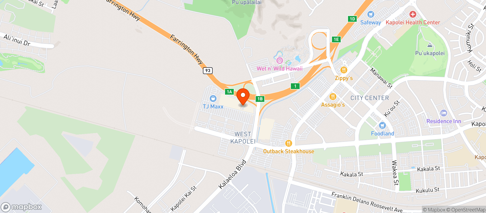 Map showing Target