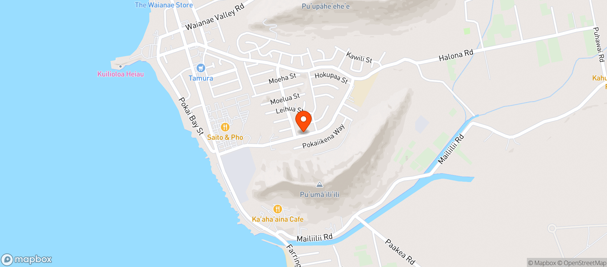 Map showing Lanterns Restaurant & Tavern