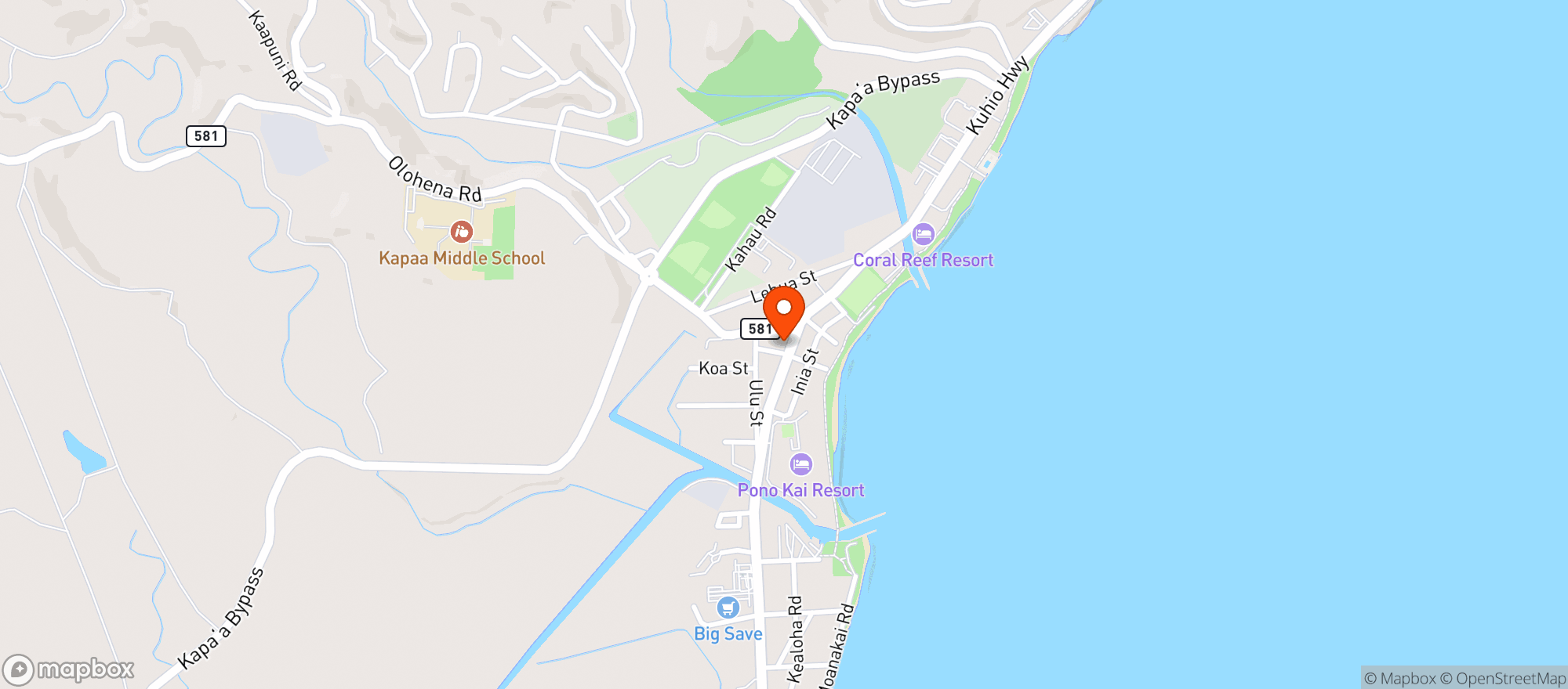 Map showing The Coco Palms
