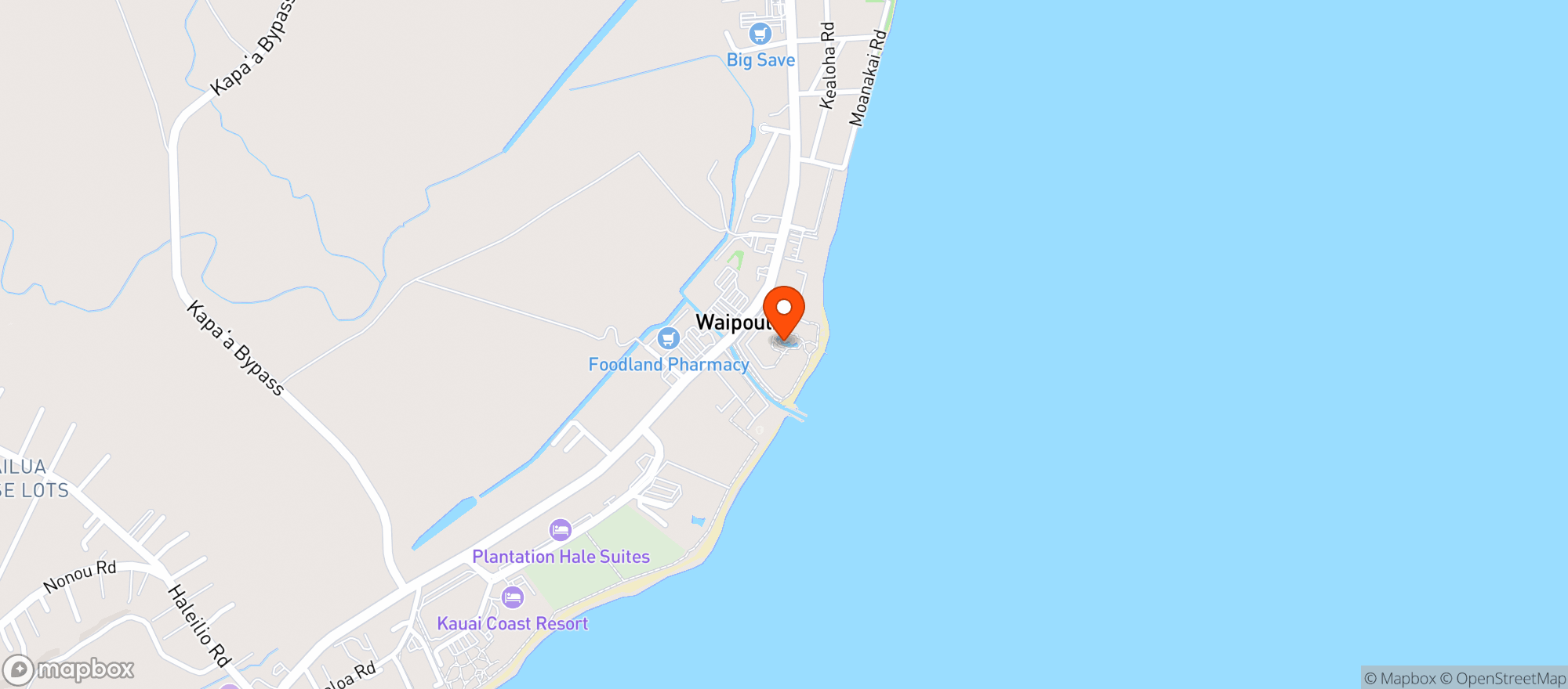 Map showing Oasis On The Beach
