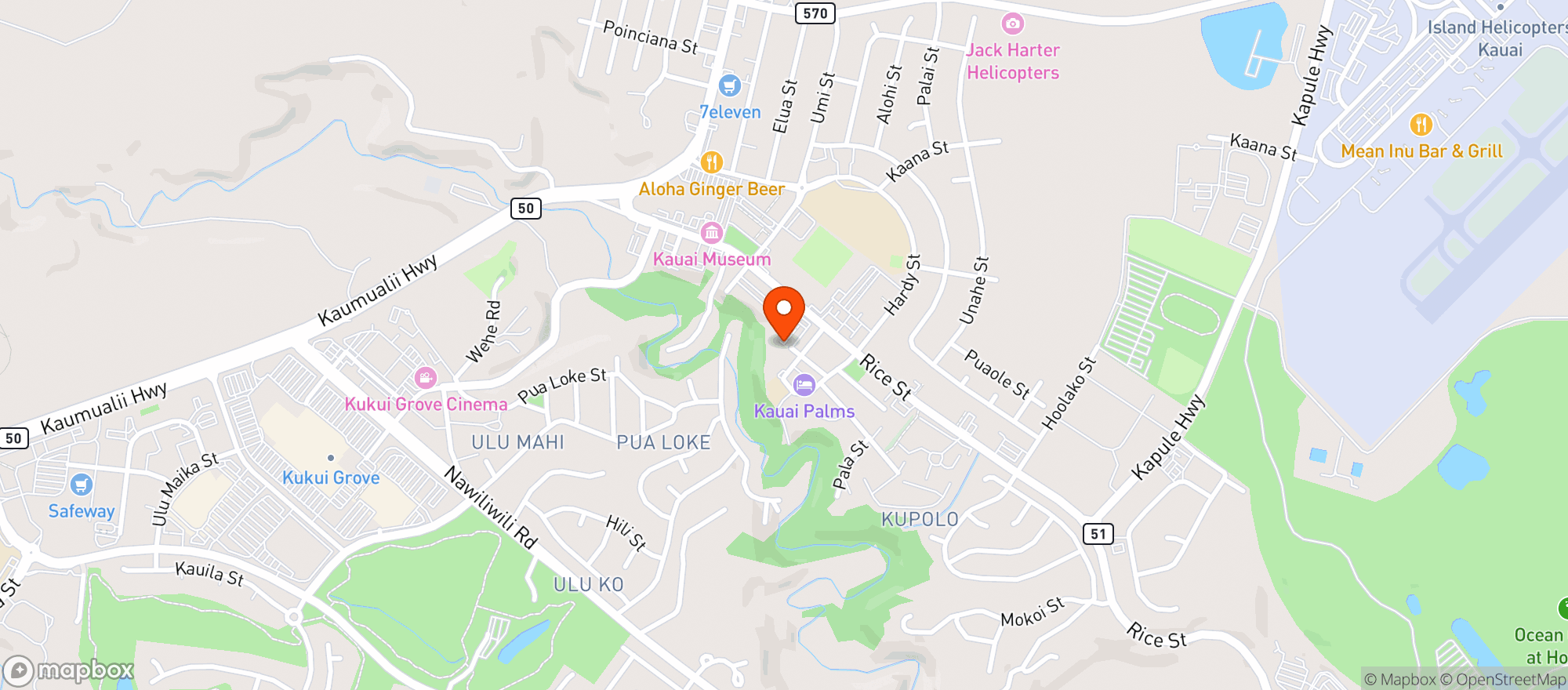 Map showing Robs Good Times Grille