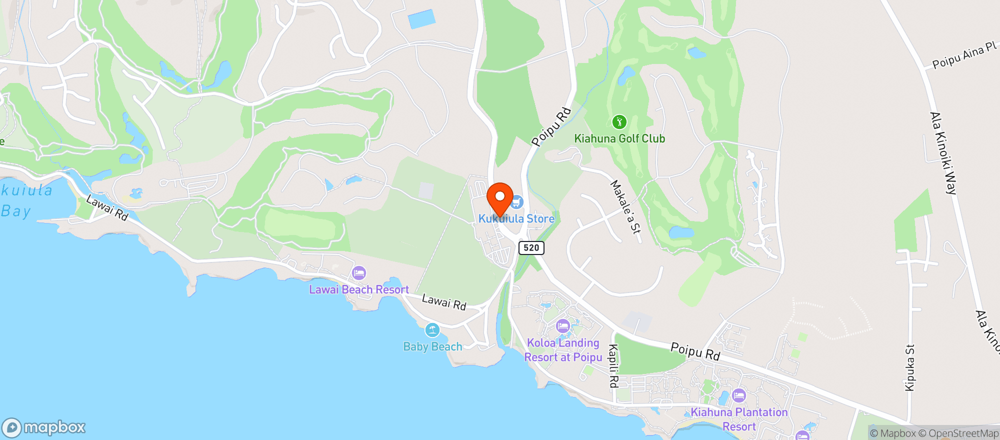 Map showing Table At Poipu