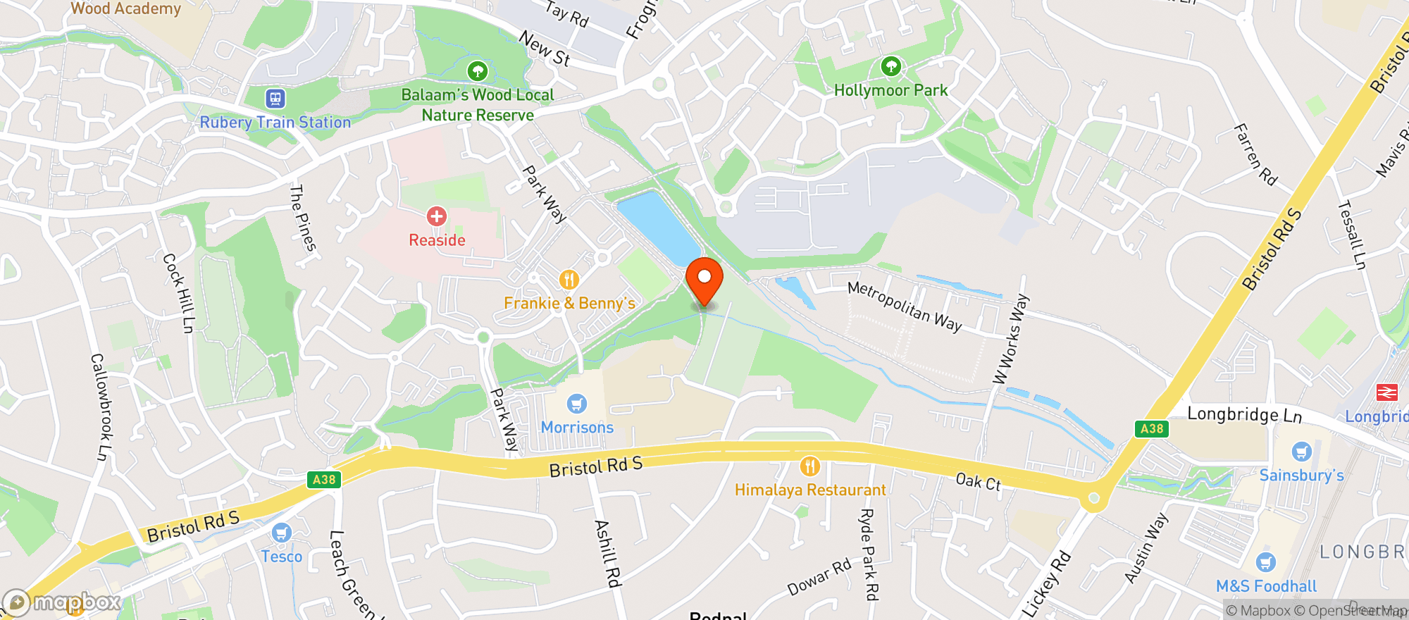 Map showing M&s