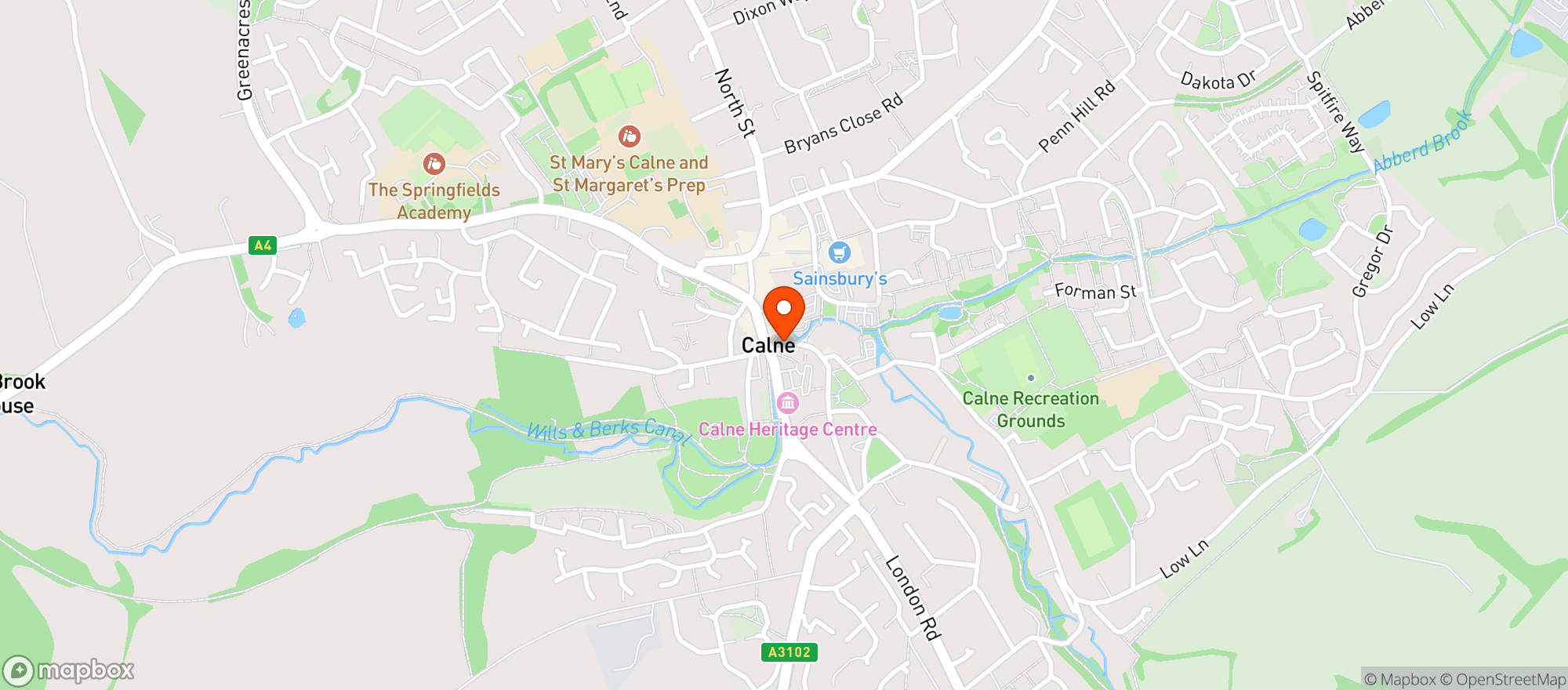 Map showing The Piggy Bank