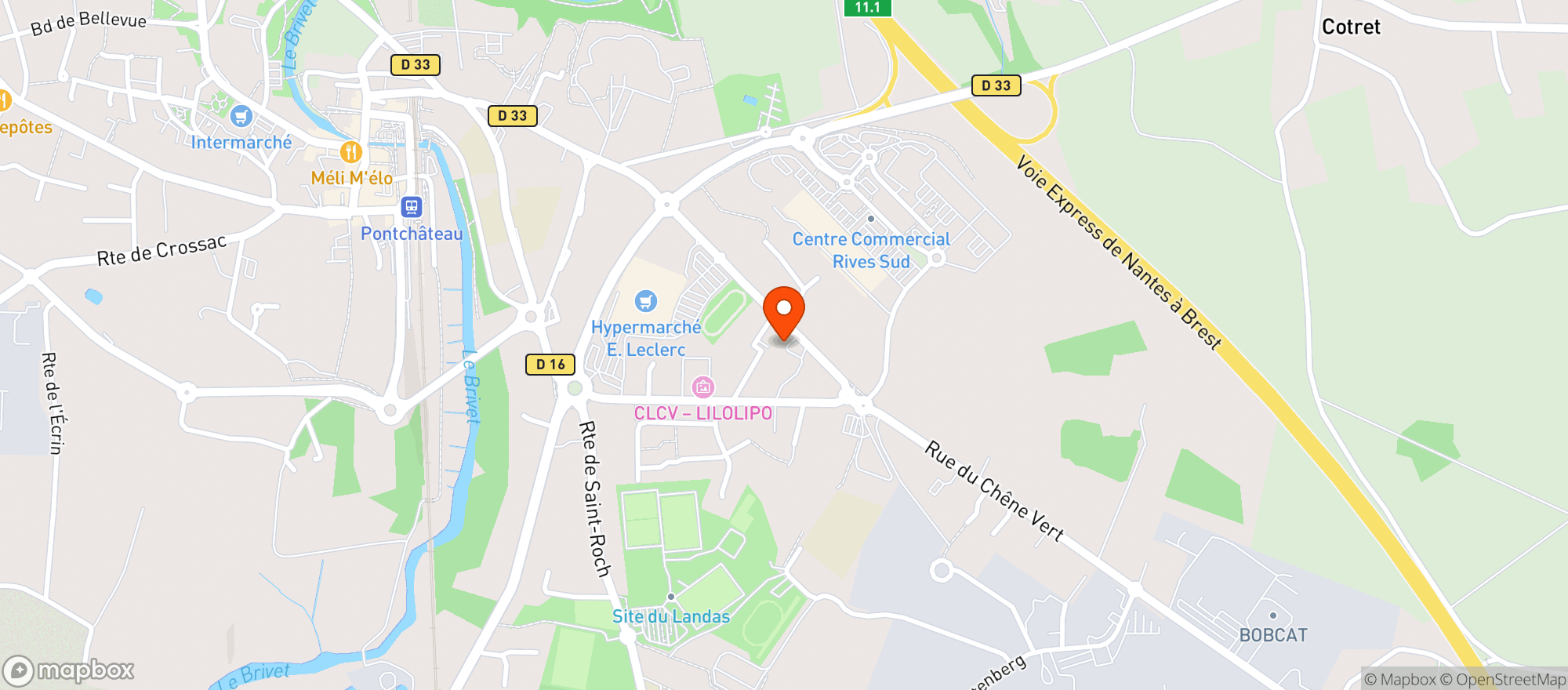 Map showing Chez Tonton