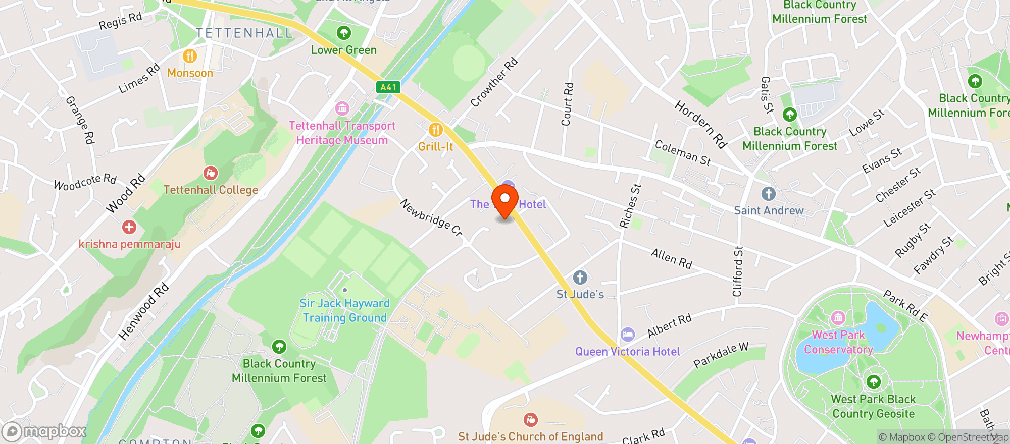 Map showing Newbridge