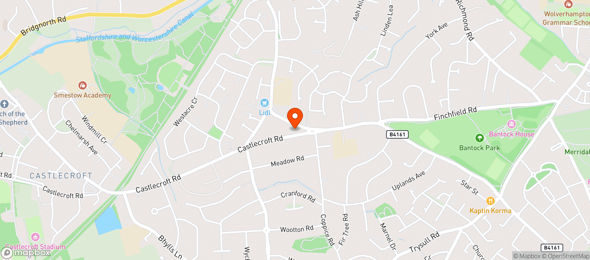 Map showing Chestnut Tree