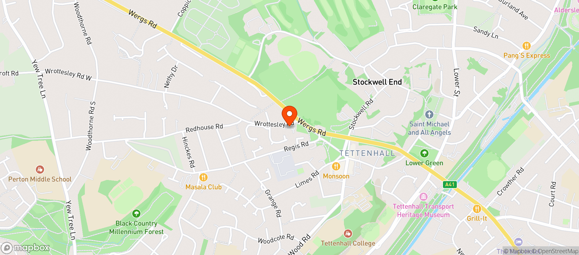 Map showing Dog & Gun